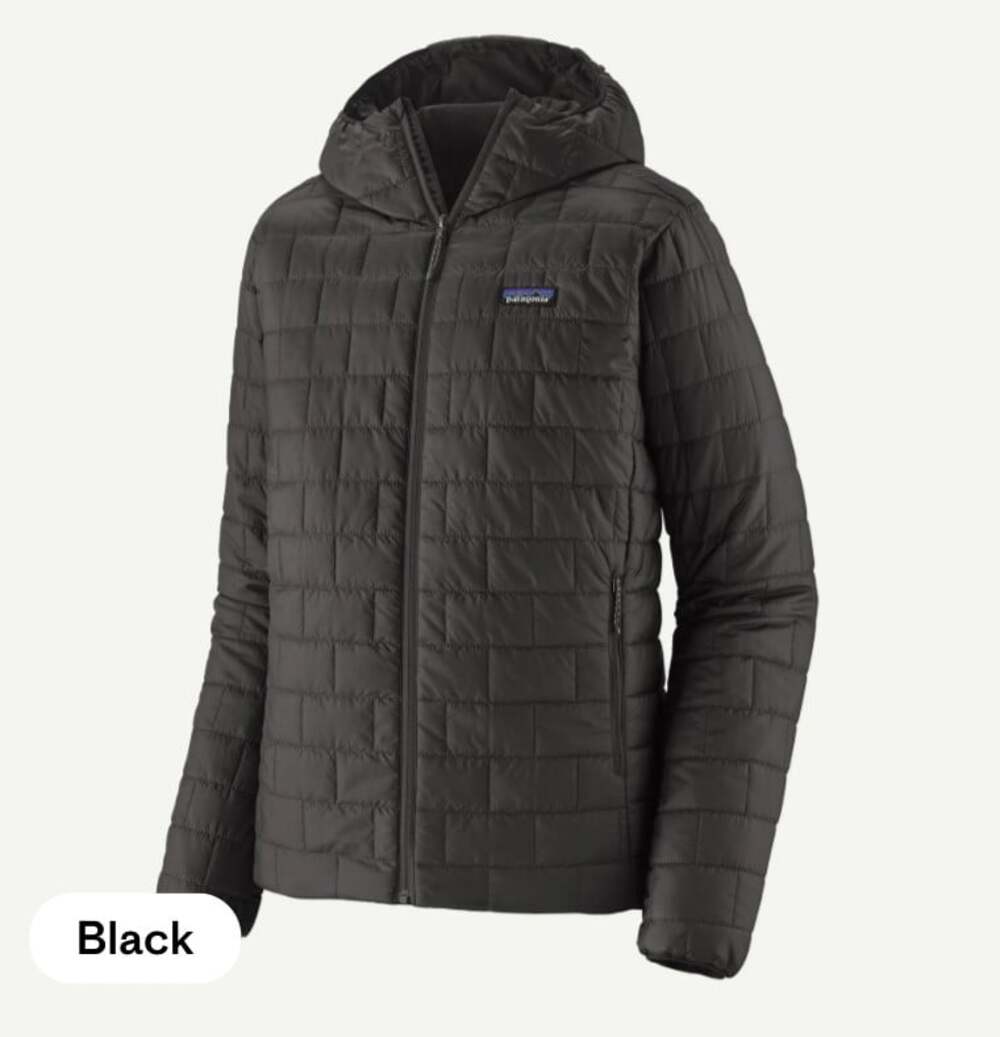 Patagonia Men's Nano Puff Hoody in Black Size XL